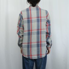 画像3: 90's St.JOHN'S BAY USA製 チェック柄 ヘビーネルシャツ L (3)