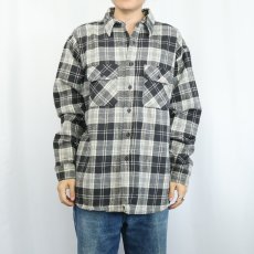 画像2: 70〜80's FIVE BROTHER USA製 チェック柄 ヘビーネルシャツ XL (2)