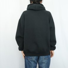 画像3: 90's RUSSELL ATHLETIC USA製 スウェットフーディー BLACK XL (3)