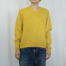 画像2: 60's〜 SHELBY Vネック モヘアニットセーター M (2)