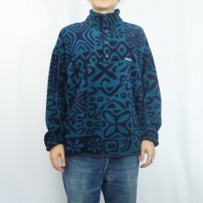 画像2: 90's Patagonia USA製 "アイランドブロック柄" スナップT L (2)