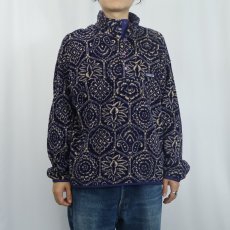 画像2: 90's Patagonia USA製 "ネパールヘキサゴン柄" スナップT L (2)