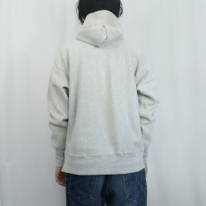 画像3: 70's Champion REVERSE WEAVE 黄単色タグ USA製 "HANFORD" プリントスウェットフーディー XL (3)