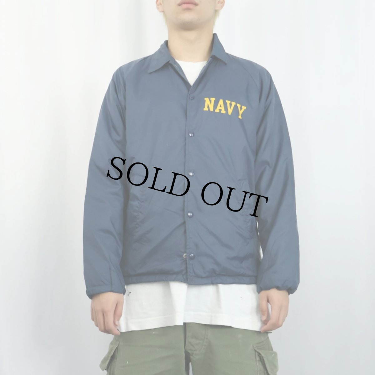 画像2: 70's Champion USA製 ランタグ "NAVY" 裏ボア ナイロンコーチジャケット (2)