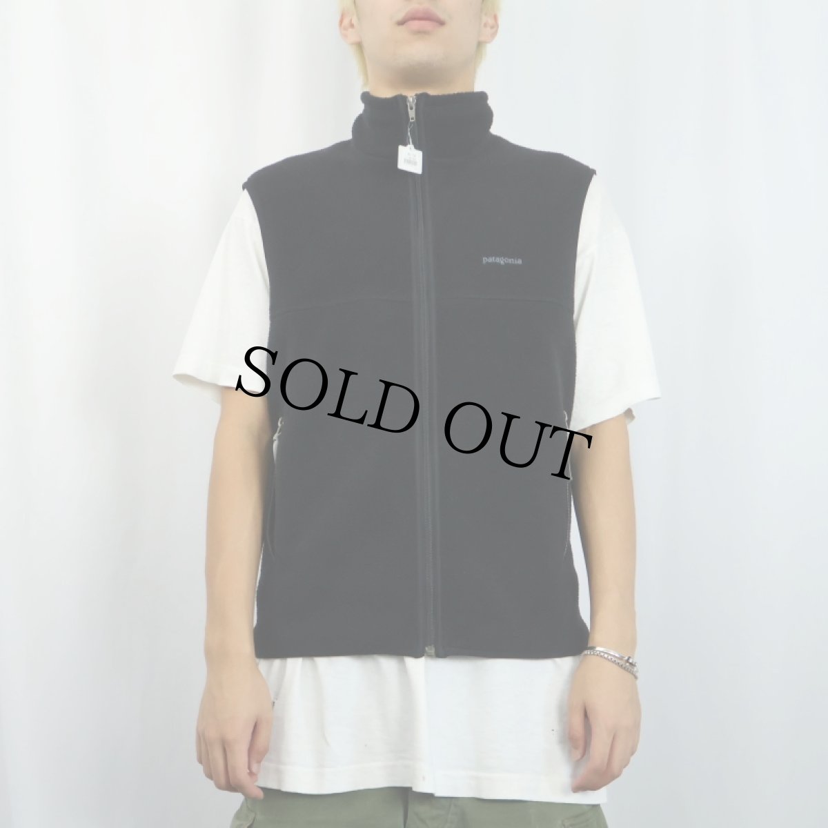 画像2: 2000's Patagonia シンチラフリースベスト BLACK M (2)