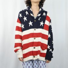画像2: POLO Ralph Lauren 星条旗柄 コットンニットセーター XL (2)