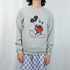 画像2: 80's DISNEY USA製 "MICKEY MOUSE" キャラクタープリントスウェット XL (2)