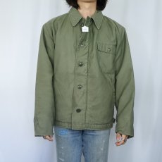 画像2: 70's U.S.NAVY A-2 デッキジャケット LARGE (2)