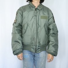 画像2: 90's U.S.AIR FORCE CWU-45/P フライトジャケット LARGE (2)
