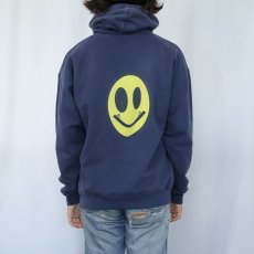 画像4: Hanes ULTIMATE COTTON "Beast" プリントスウェットフーディー NAVY (4)