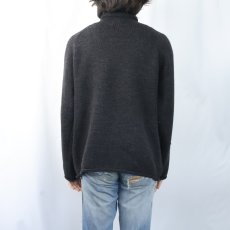 画像3: 2000's J.CREW ロールネック ウールニットセーター BLACK M (3)
