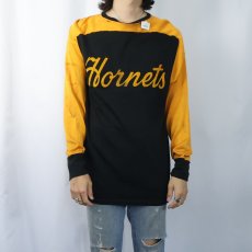 画像3: 60〜70's "Hornets / 7" レーヨンフットボールロンT (3)