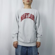 画像2: Champion REVERSE WEAVE "MARYLAND" バックプリントスウェット XL (2)