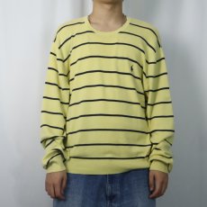 画像2: POLO Ralph Lauren ボーダー柄 ピマコットン ニットセーター XL (2)
