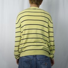 画像3: POLO Ralph Lauren ボーダー柄 ピマコットン ニットセーター XL (3)