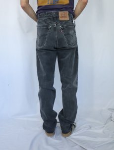 画像3: 90's Levi's 550 USA製 サルファブラック デニムパンツ W33 (3)