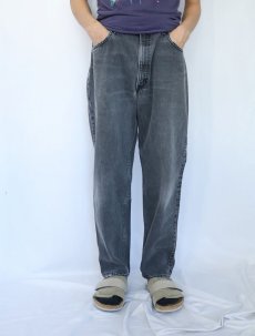 画像2: 90's Levi's 550 USA製 サルファブラック デニムパンツ W35 (2)