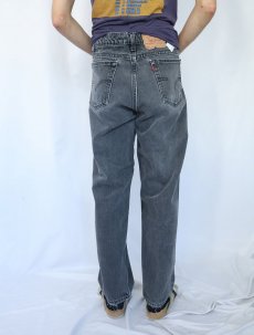 画像3: 90's Levi's 550 USA製 サルファブラック デニムパンツ W35 (3)