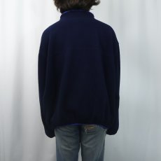 画像3: 80〜90's L.L.Bean USA製 ハーフスナップフリースジャケット NAVY XXL (3)
