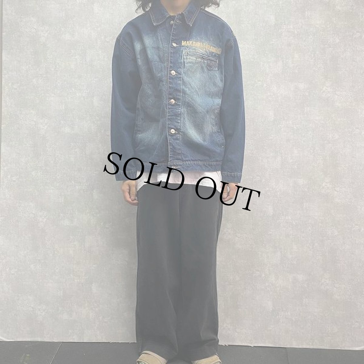 画像3: MAKAVELI BRANDED 2Pacプリントデニムジャケット M (3)
