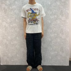 画像2: 90's RATFINK USA製 "WILD CHILD" キャラクタープリントTシャツ L (2)