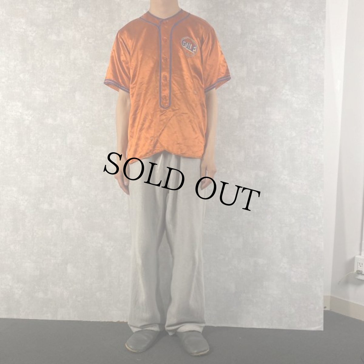 画像3: 40's THE W.A.HOLT COMPANY "GULF" サテンベースボールシャツ (3)