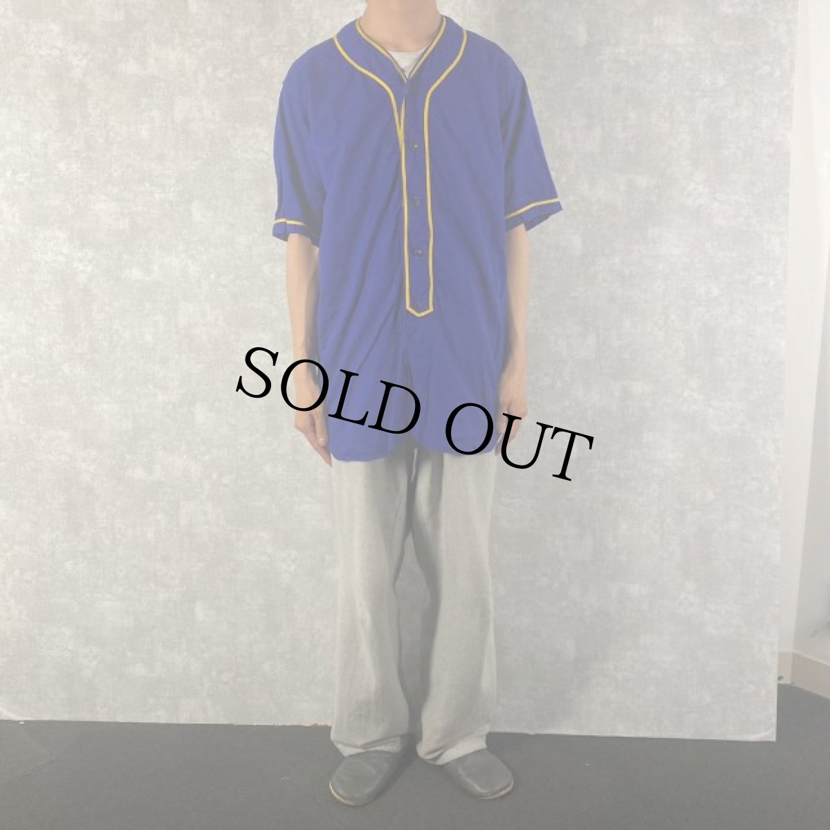 画像2: 50's フェルトワッペン付き ベースボールシャツ (2)