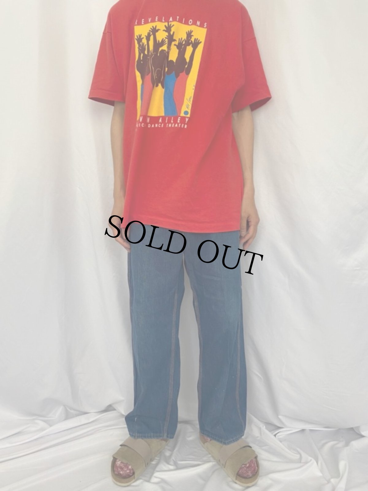 画像2: 40's〜50's STOREBRAND 5ポケット デニムペインターパンツ W34 (2)