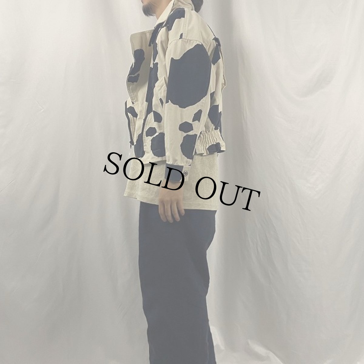 画像3: Cow Print コットンダブルライダースジャケット (3)