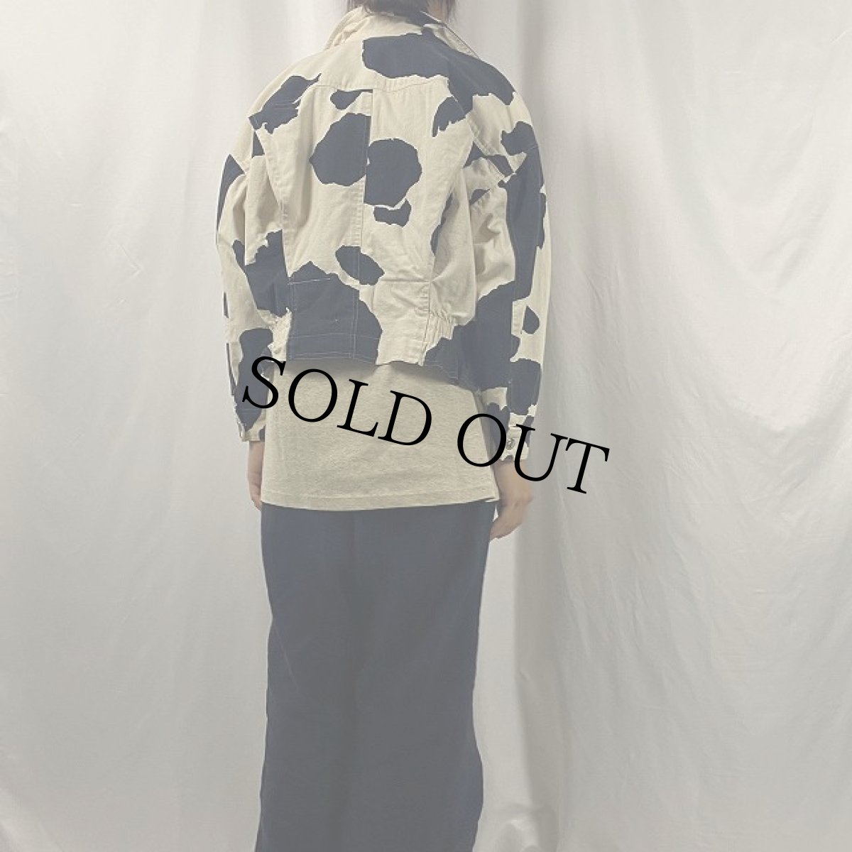 画像4: Cow Print コットンダブルライダースジャケット (4)