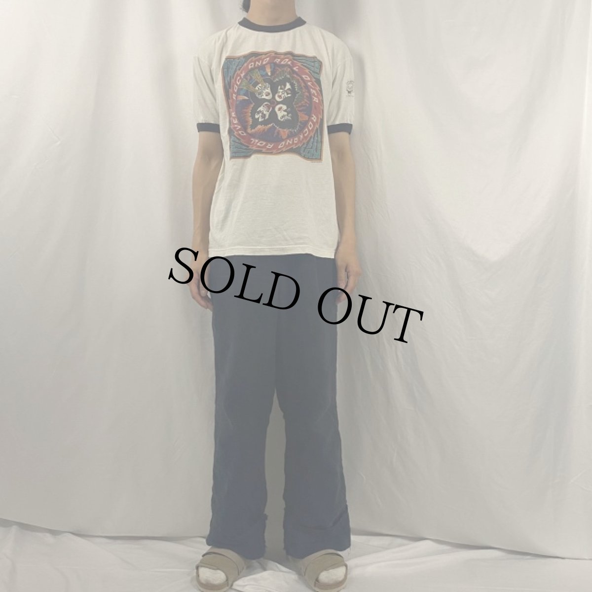 画像2: 90's KISS Rock And Roll Over ロックバンドリンガーTシャツ (2)