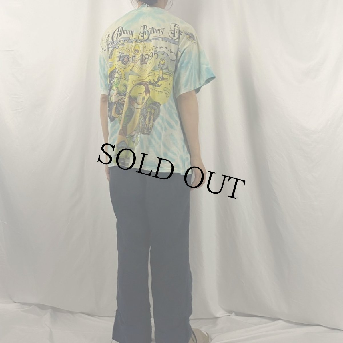 画像4: 90's The Allman Brothers Band USA製 タイダイ×大判プリント ロックバンドTシャツ XL (4)