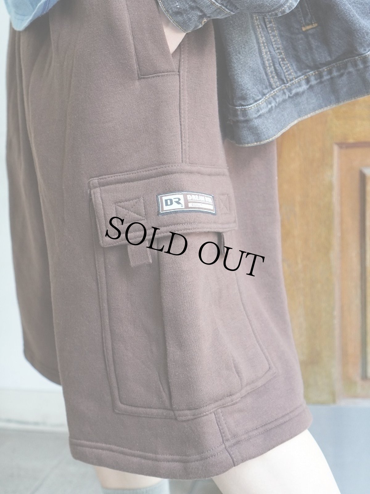 画像1: DREAM U.S.A. スウェットカーゴショーツ BROWN 3XL (1)