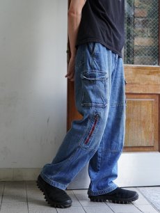 画像3: no boundaries デニムカーゴパンツ W35 (3)