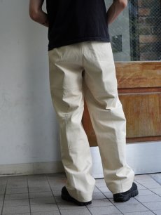 画像4: BAGAZIO 2タック レザーパンツ IVORY W34 (4)