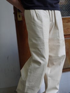画像3: BAGAZIO 2タック レザーパンツ IVORY W34 (3)