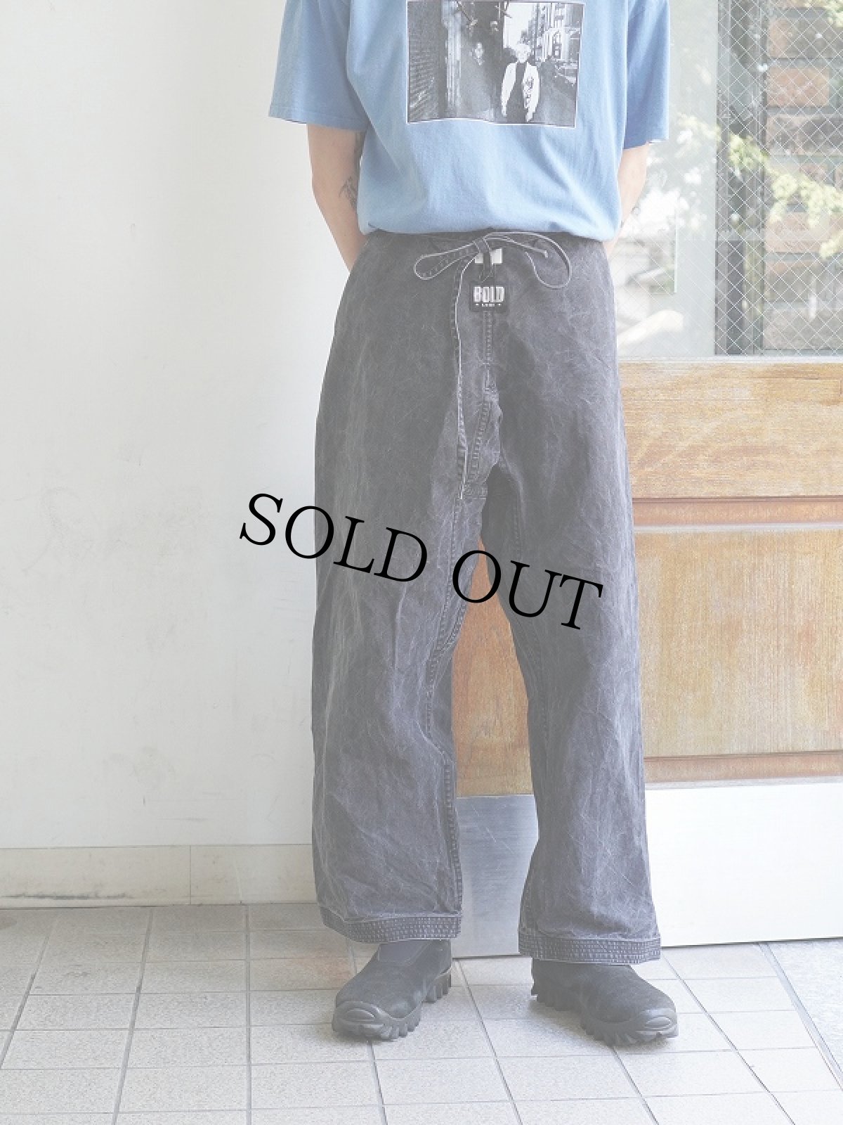 画像1: BOLD LOOK 柔道着デザインパンツ BLACK SIZE5 (1)