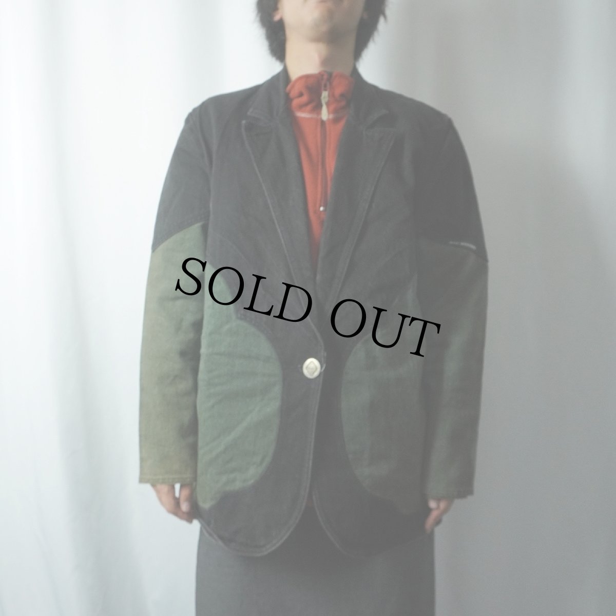 画像2: 70〜80's ROCKY MOUNTAIN USA製 切り替えデザイン デニムテーラードジャケット L (2)