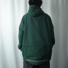 画像3: 90's Abercrombie&Fitch ハーフジップ 裏フリースナイロンパーカー S (3)