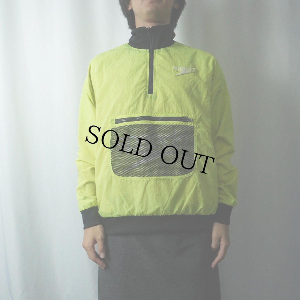 画像3: speedo マーブル柄 ハーフジップ リバーシブルナイロンジャケット (3)