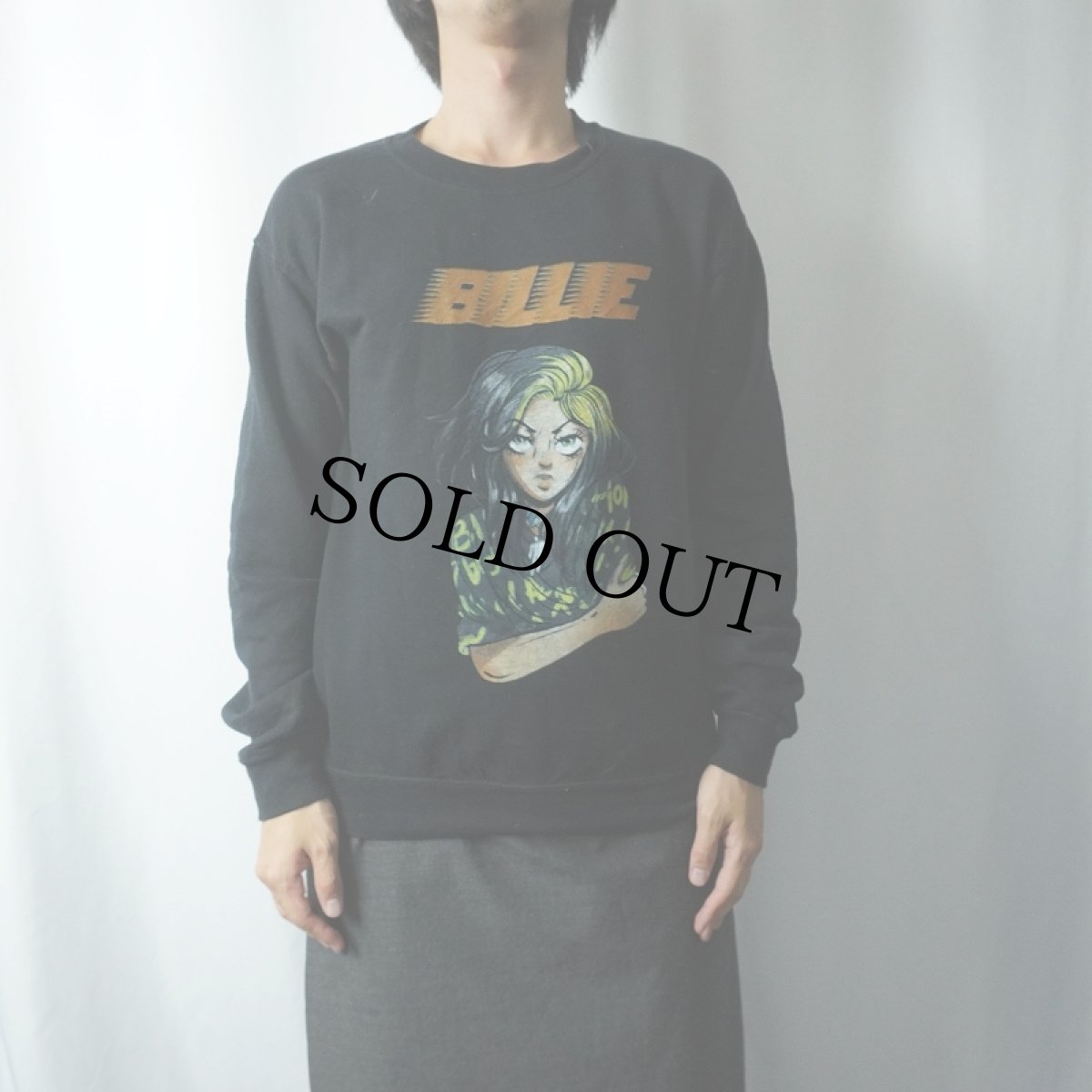 画像2: BILLIE EILISH ミュージシャン プリントスウェット BLACK M (2)