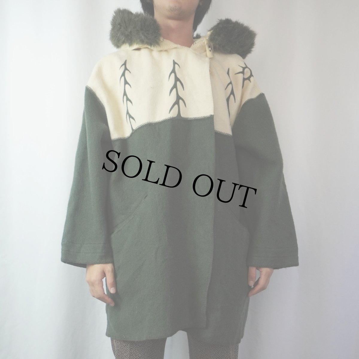 画像2: VINTAGE LUNDSTORM LAPARKA CANADA製 ウールコート S (2)