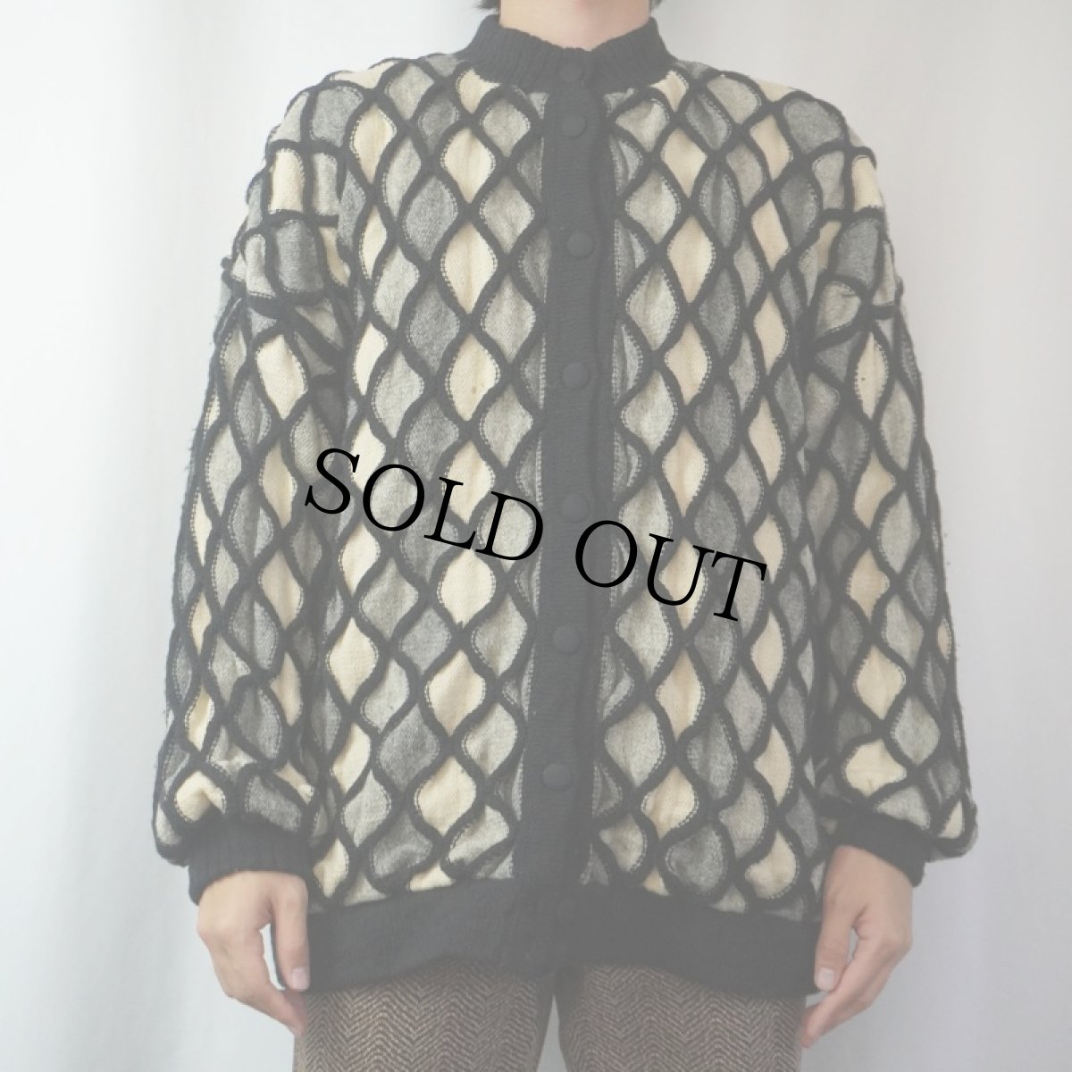 画像2: judith harrison 3Dウールニットカーディガン (2)