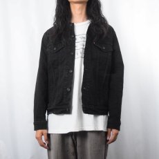 画像2: Levi's ブラックデニムジャケット M (2)