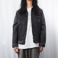 画像2: Levi's ブラックデニムジャケット M (2)