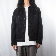画像2: Levi's ブラックデニムジャケット L (2)