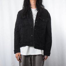 画像2: Levi's ブラックデニムジャケット L (2)