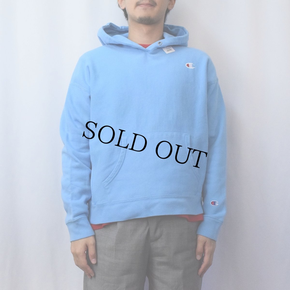 画像2: Champion REVERSE WEAVE スウェットフーディー 目付き XL (2)