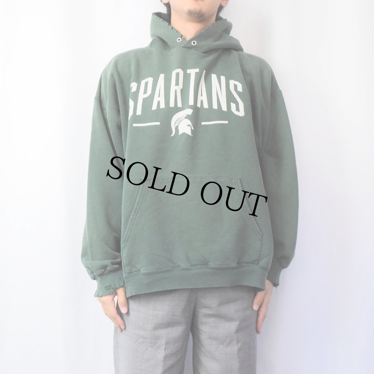 画像2: Hanes Ultimate Cotton "SPARTANS" プリントスウェットフーディー (2)