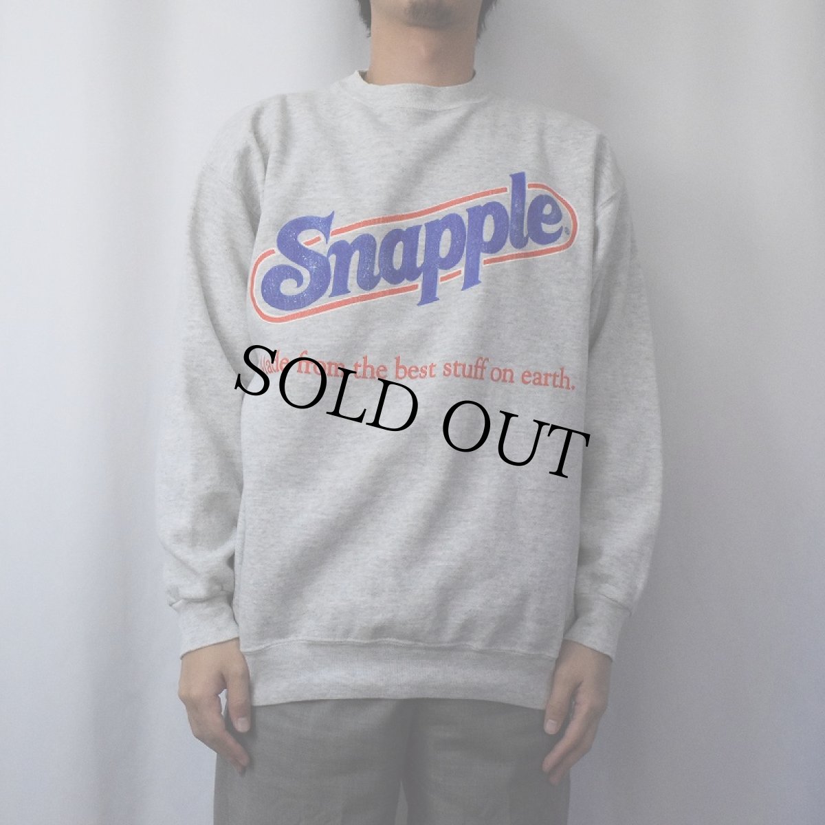 画像2: 90's Tultex USA製 "Snapple" 飲料メーカー ロゴプリントスウェット XL (2)